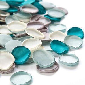 300pcs Silk Rose Petals in Teal Palette